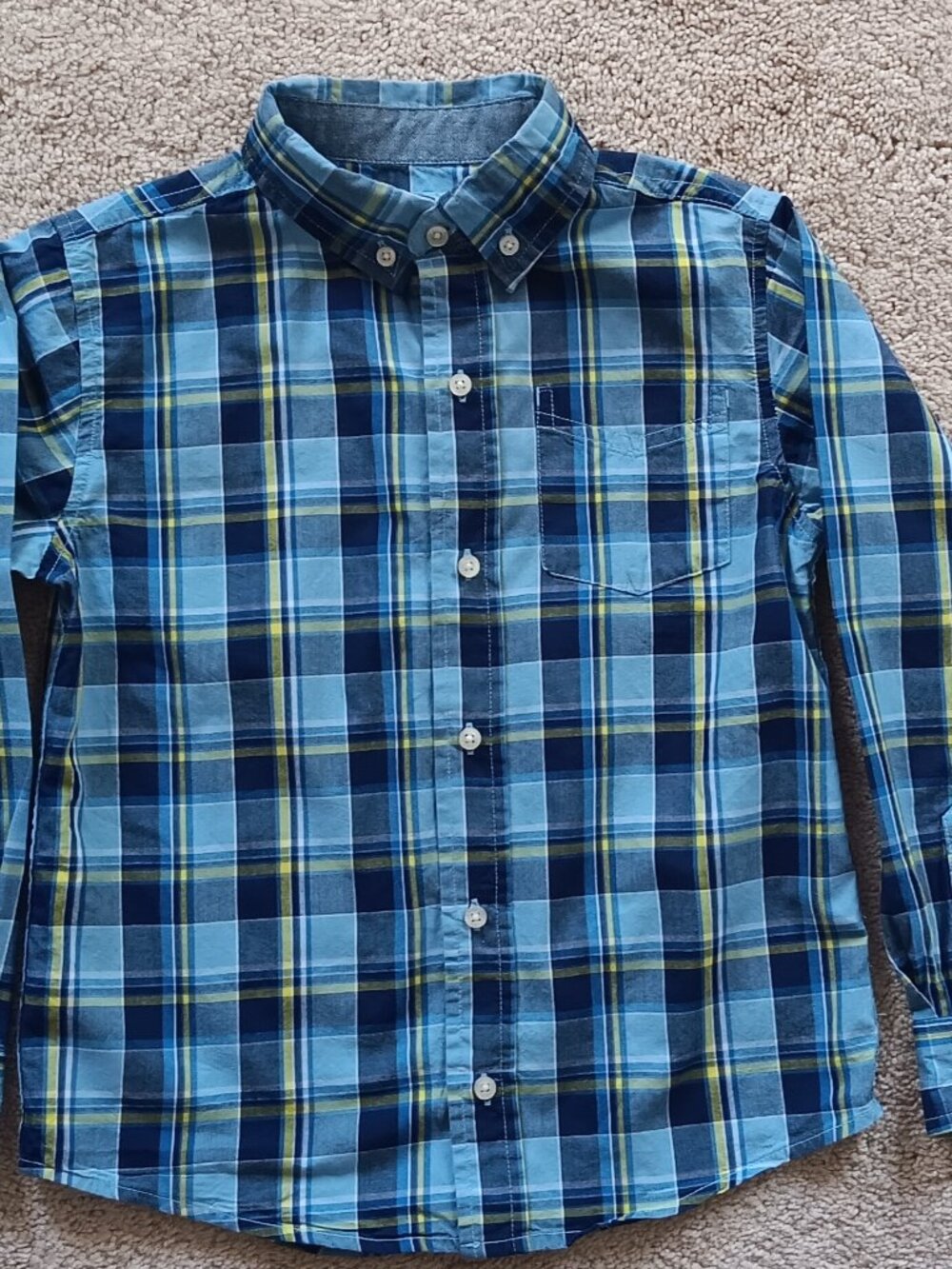 J. Khaki Kids Boy's Plaid Button-Down Shirt - Size 6 - 100% Cotton